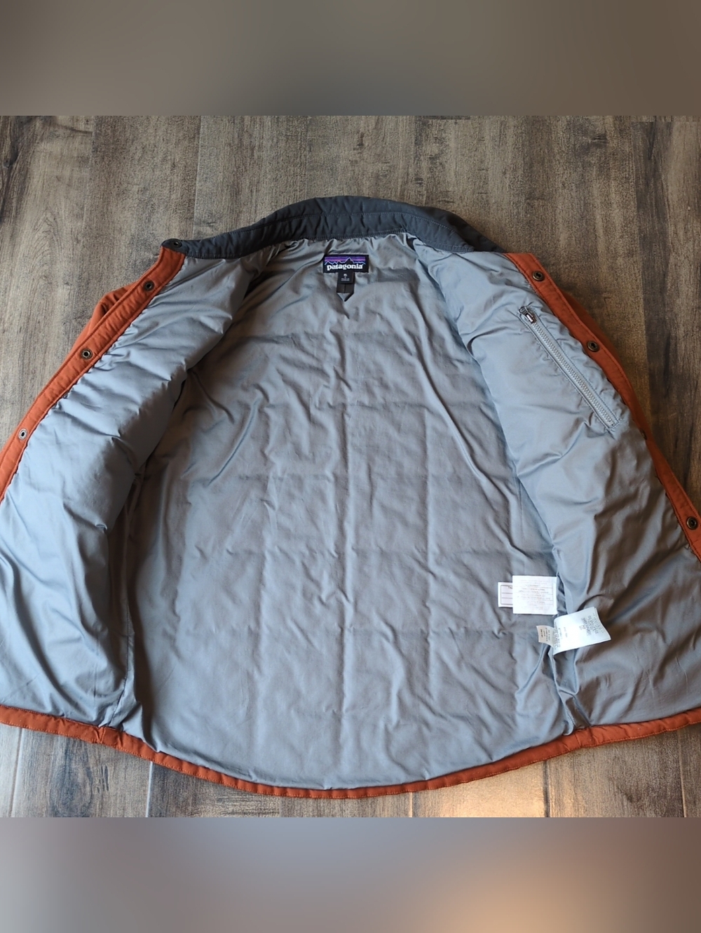 Patagonia Boys XL Isthmus Quilted Shirt Jacket Orange Shacket - Picture 3 of 9